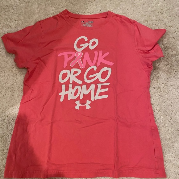 Breast cancer awareness workout shirt. - Picture 1 of 3